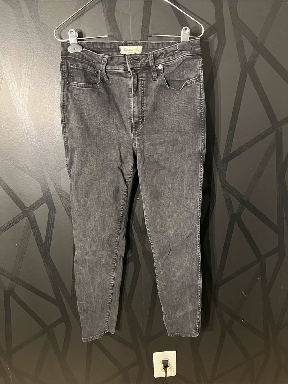 Madewell Curvy High Rise Skinny Jeans in Washed Black